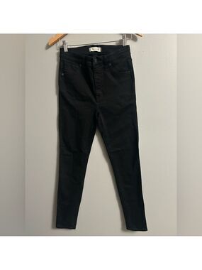 Madewell 10” High Rise Skinny Black Jeans Size 28